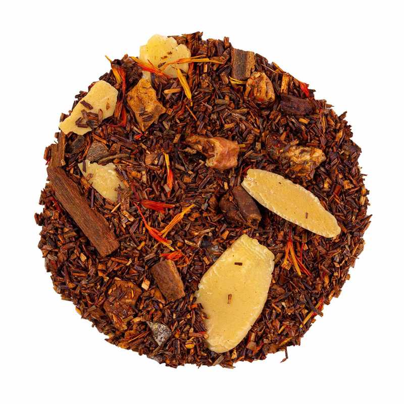 ISOTONICO - Rooibos Super Grade, manzana (13%), ALMENDRA (5%), trozos de canela (5%), aroma, astillas de canela (4%), cártamo.